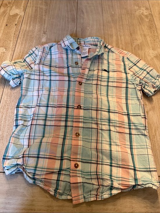 Tommy Bahama Other - Tommy Bahama Pastel Plaid Short-Sleeve Button-Down in Pink and Aqua